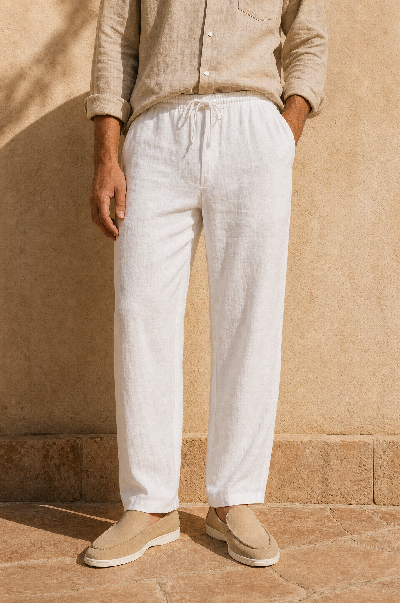 Straight Leg Leinenhose