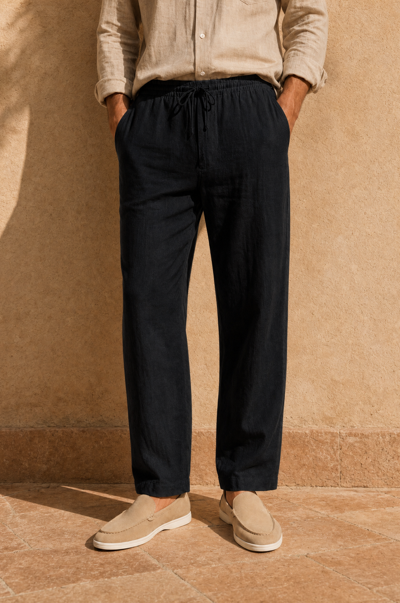Straight Leg Leinenhose