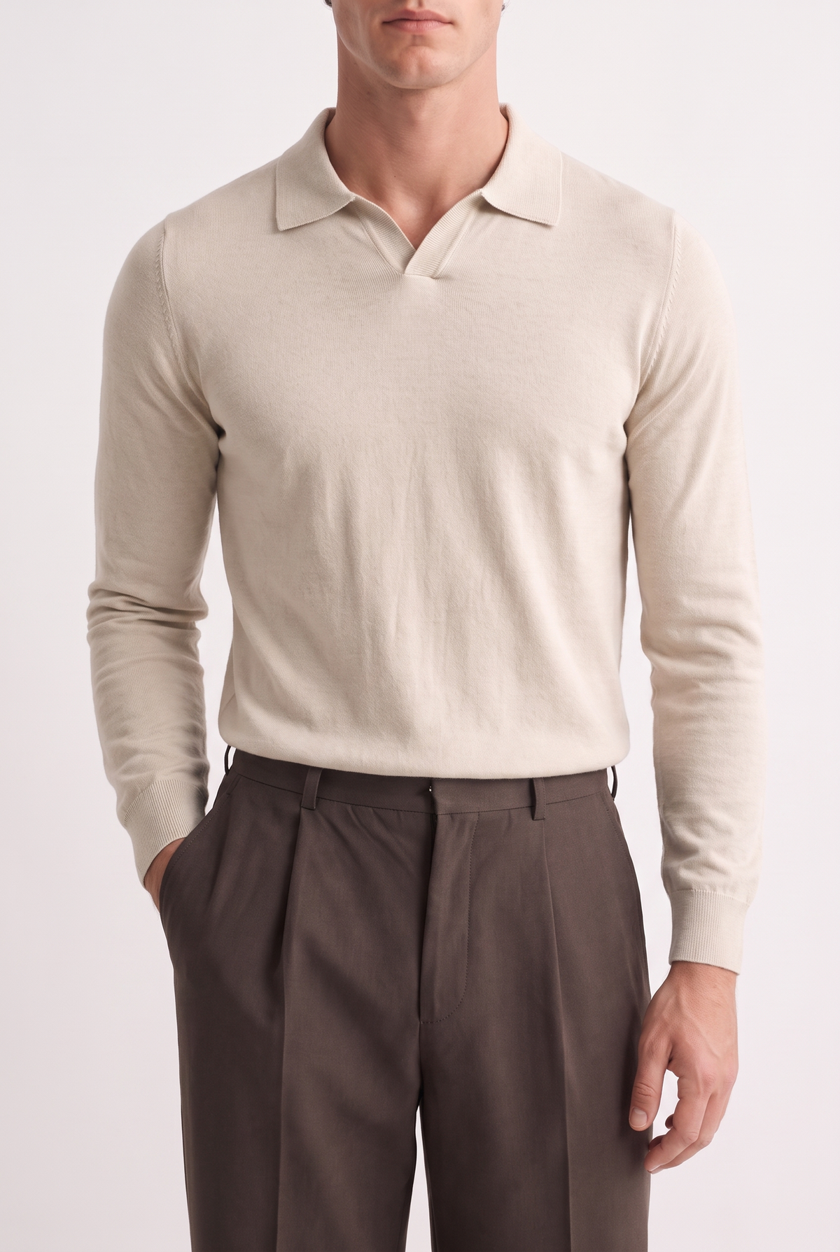 Open Collar Polo