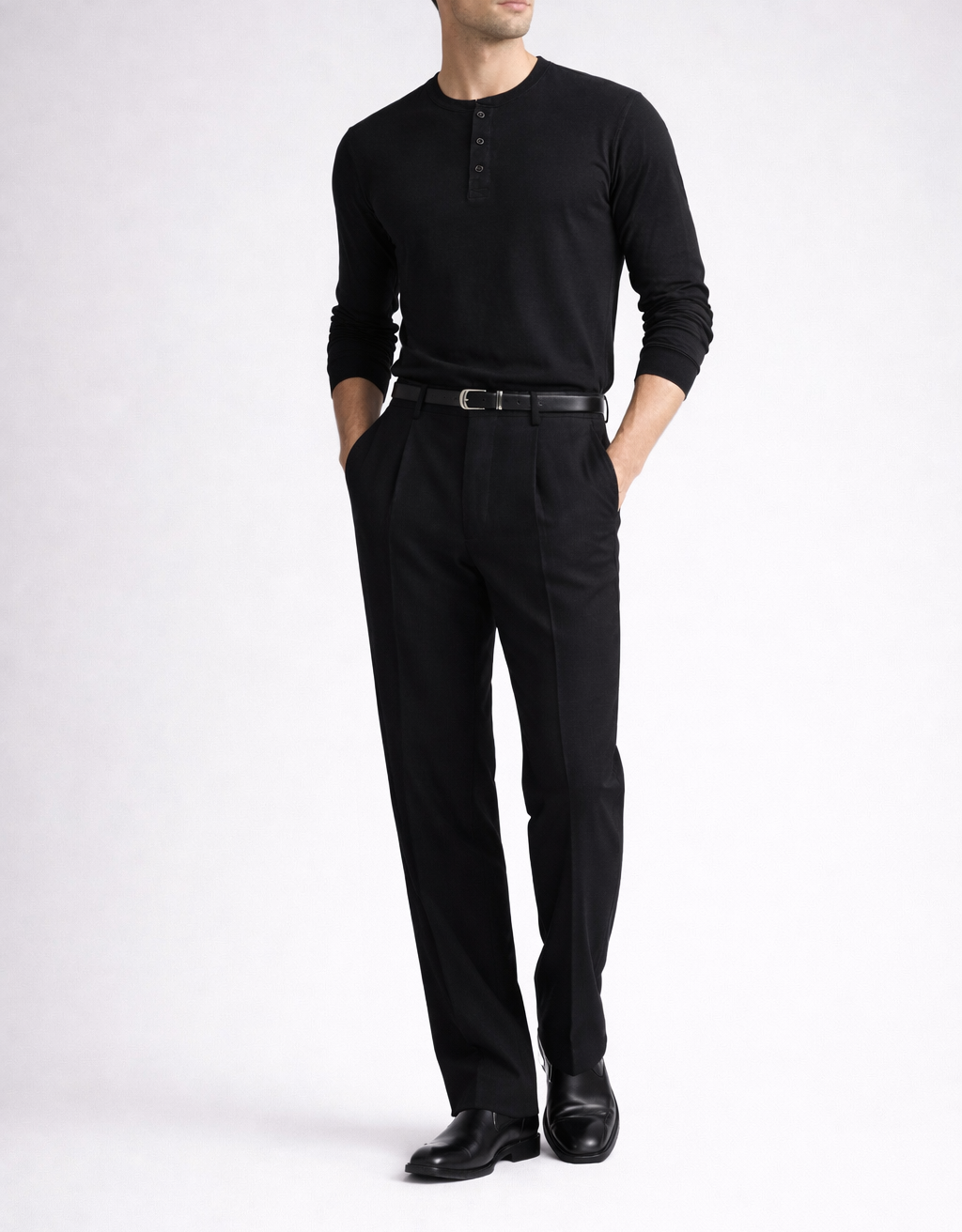 Langärmliges Henleyshirt