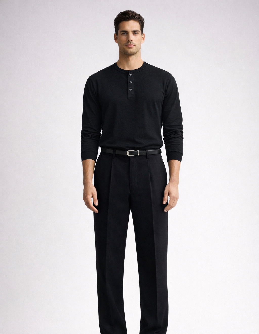 Langärmliges Henleyshirt