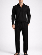 Casual Leinen Longsleeve