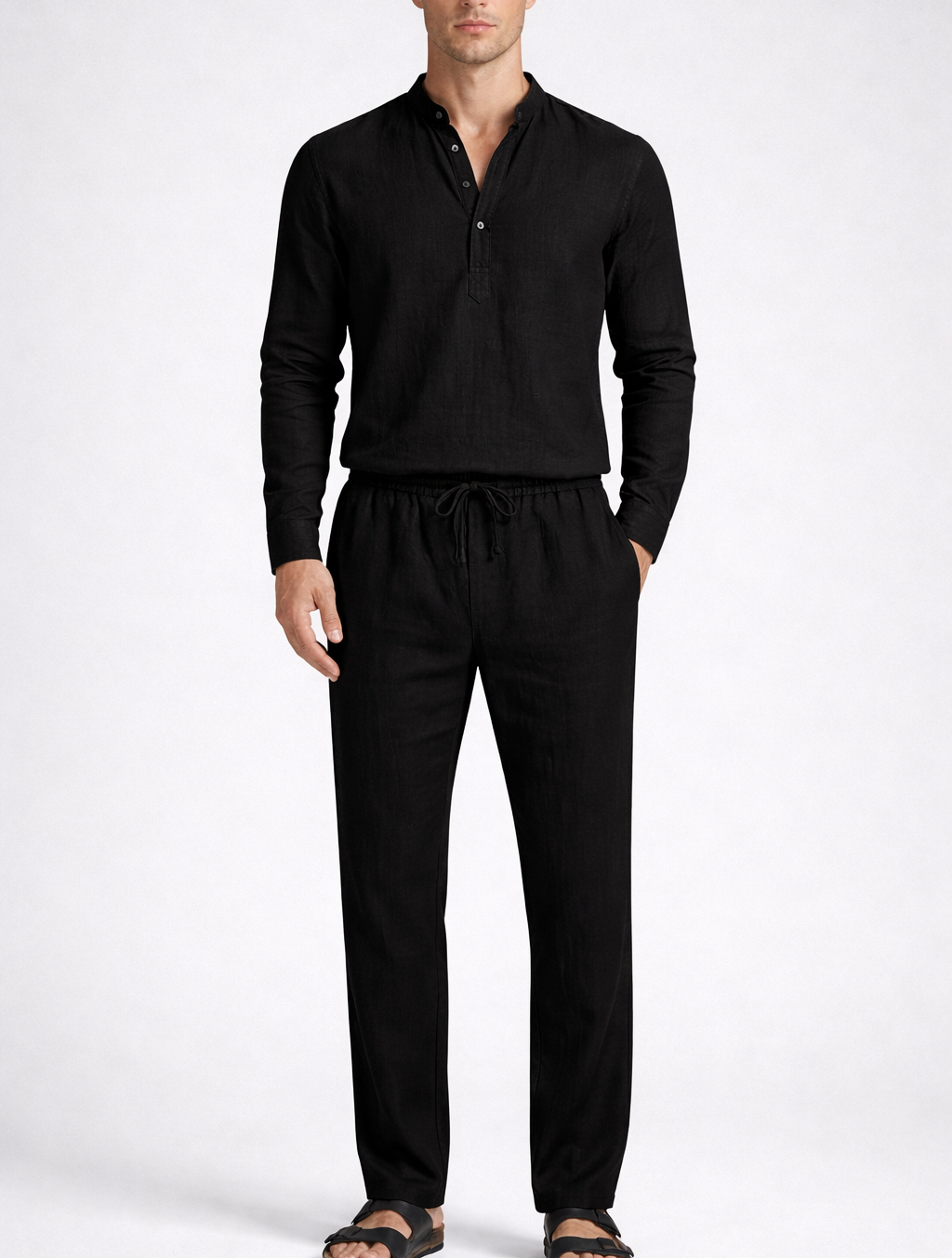 Casual Leinen Longsleeve