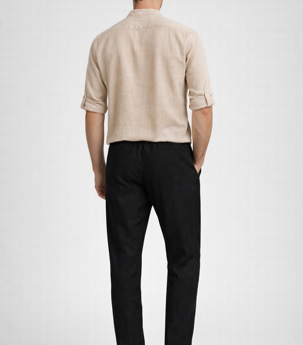 Casual Leinen Longsleeve