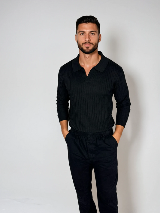 Strickpullover mit Kragen