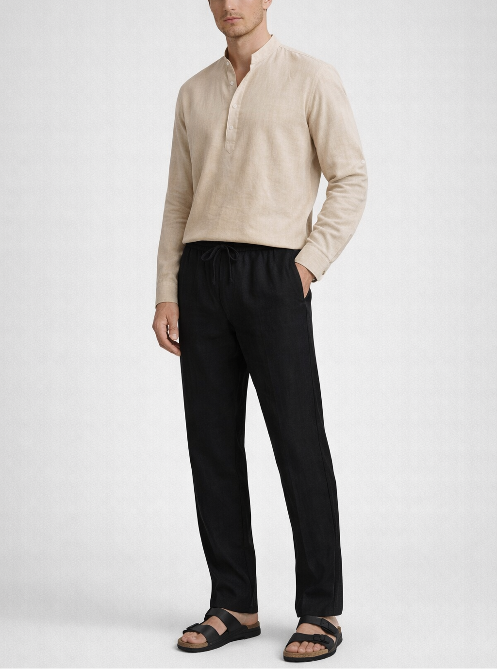 Casual Leinen Longsleeve