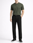 Kurzarm Henley Shirt
