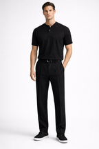 Kurzarm Henley Shirt