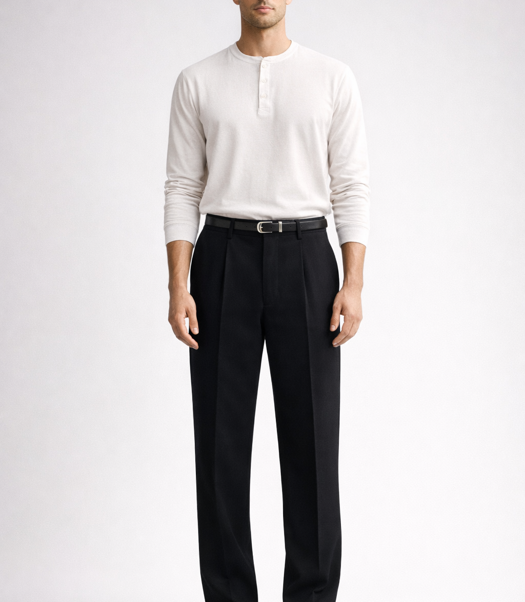 Langärmliges Henleyshirt