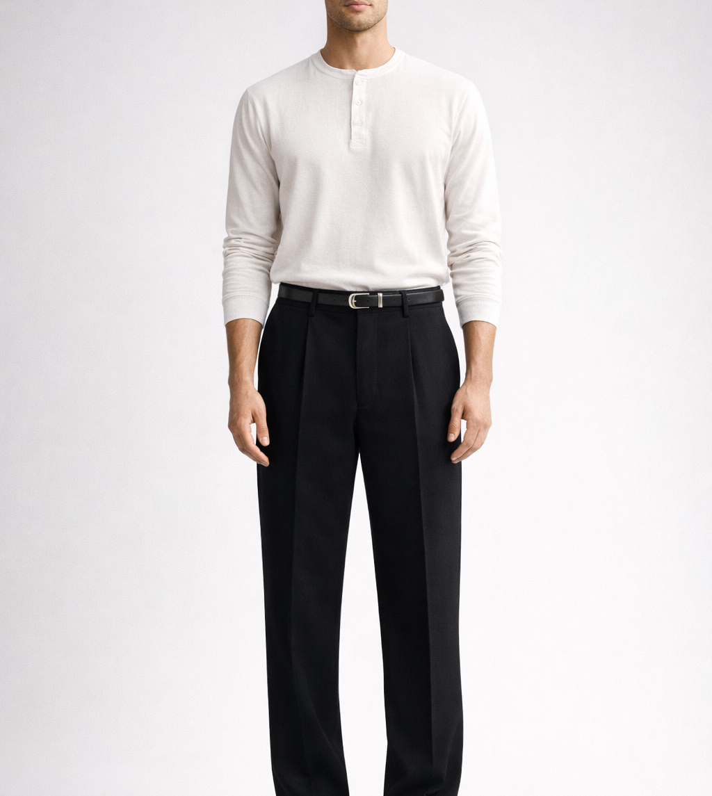 Langärmliges Henleyshirt