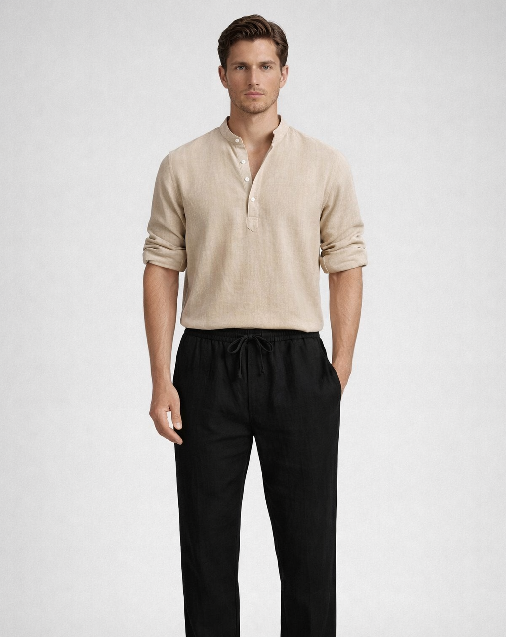 Casual Leinen Longsleeve