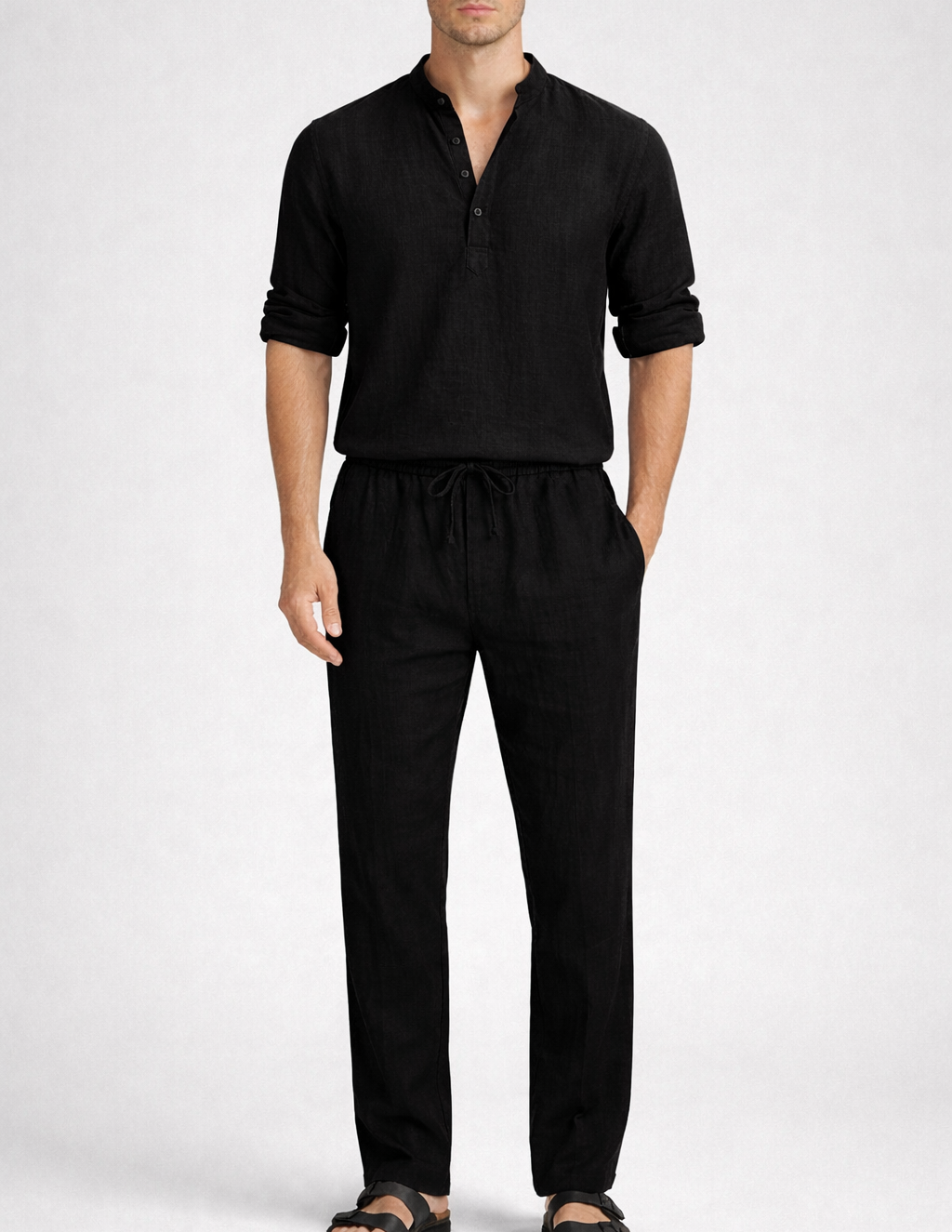 Casual Leinen Longsleeve