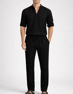 Casual Leinen Longsleeve