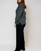 Rollkragen-Strickpullover