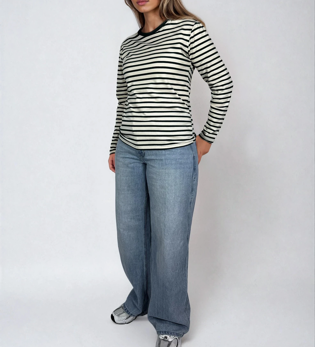 Gestreiftes Langarmshirt