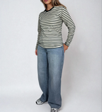 Gestreiftes Langarmshirt