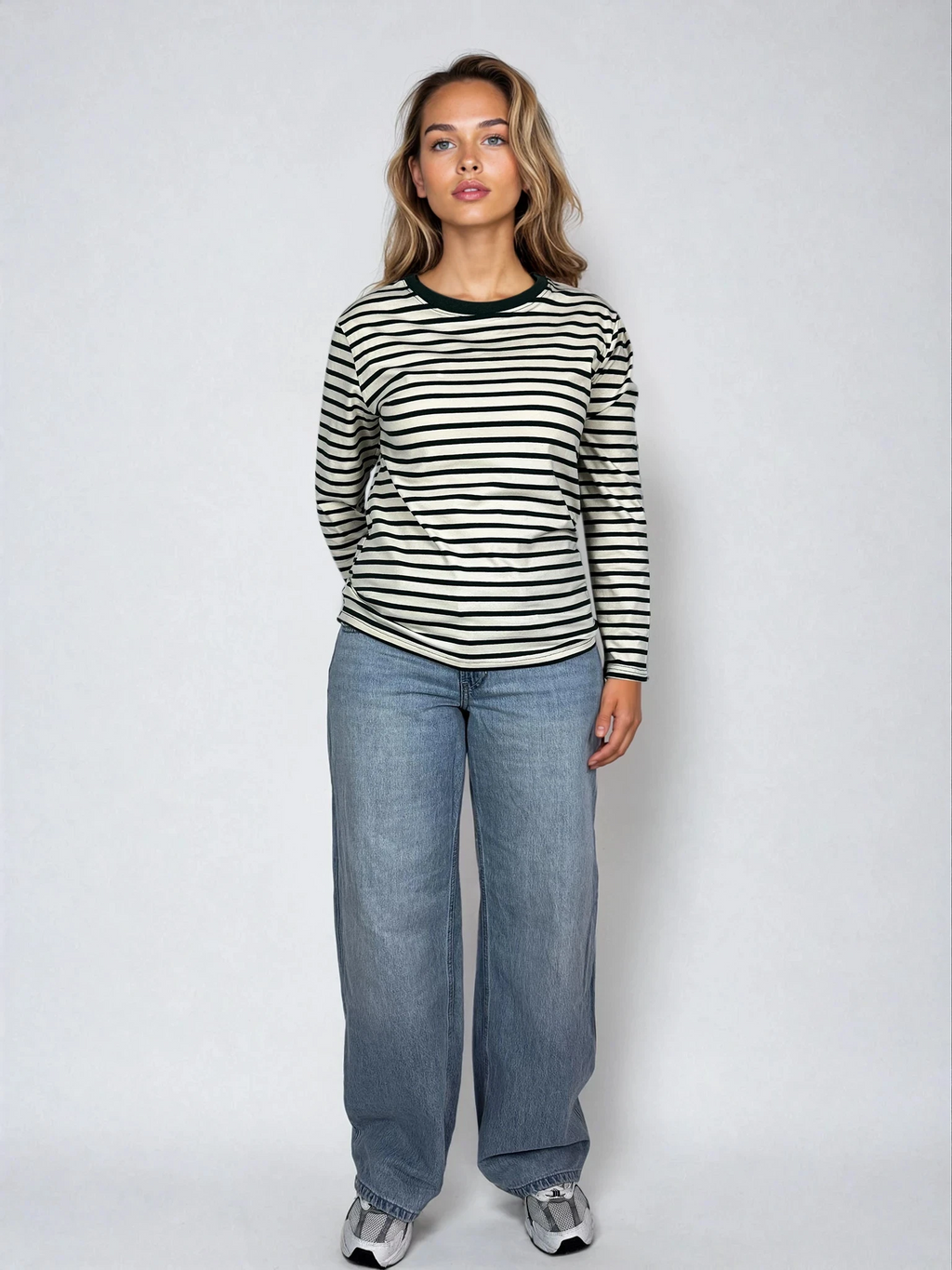 Gestreiftes Langarmshirt