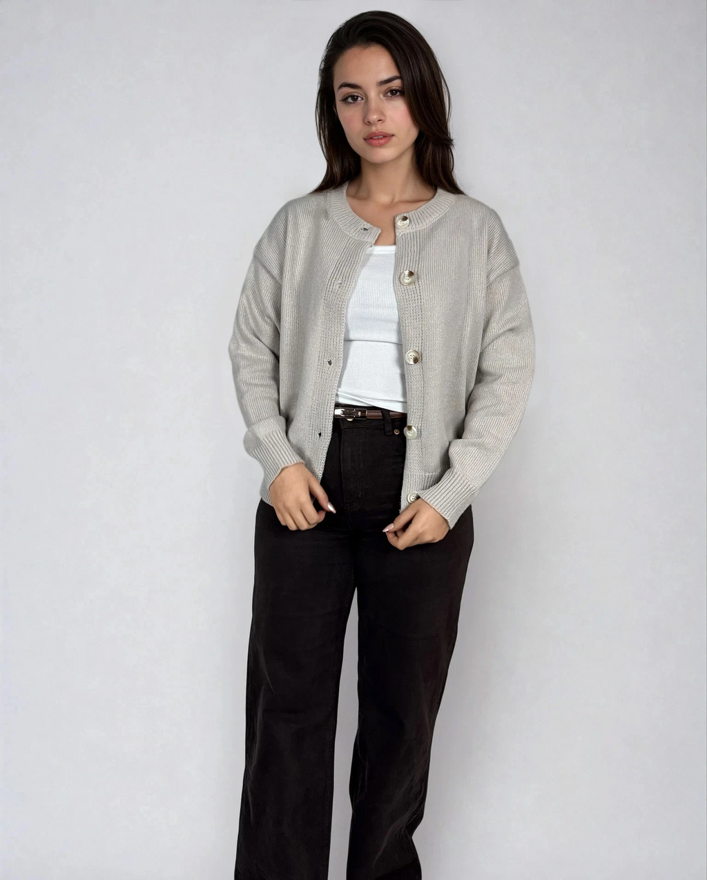 Strickcardigan mit Knöpfen