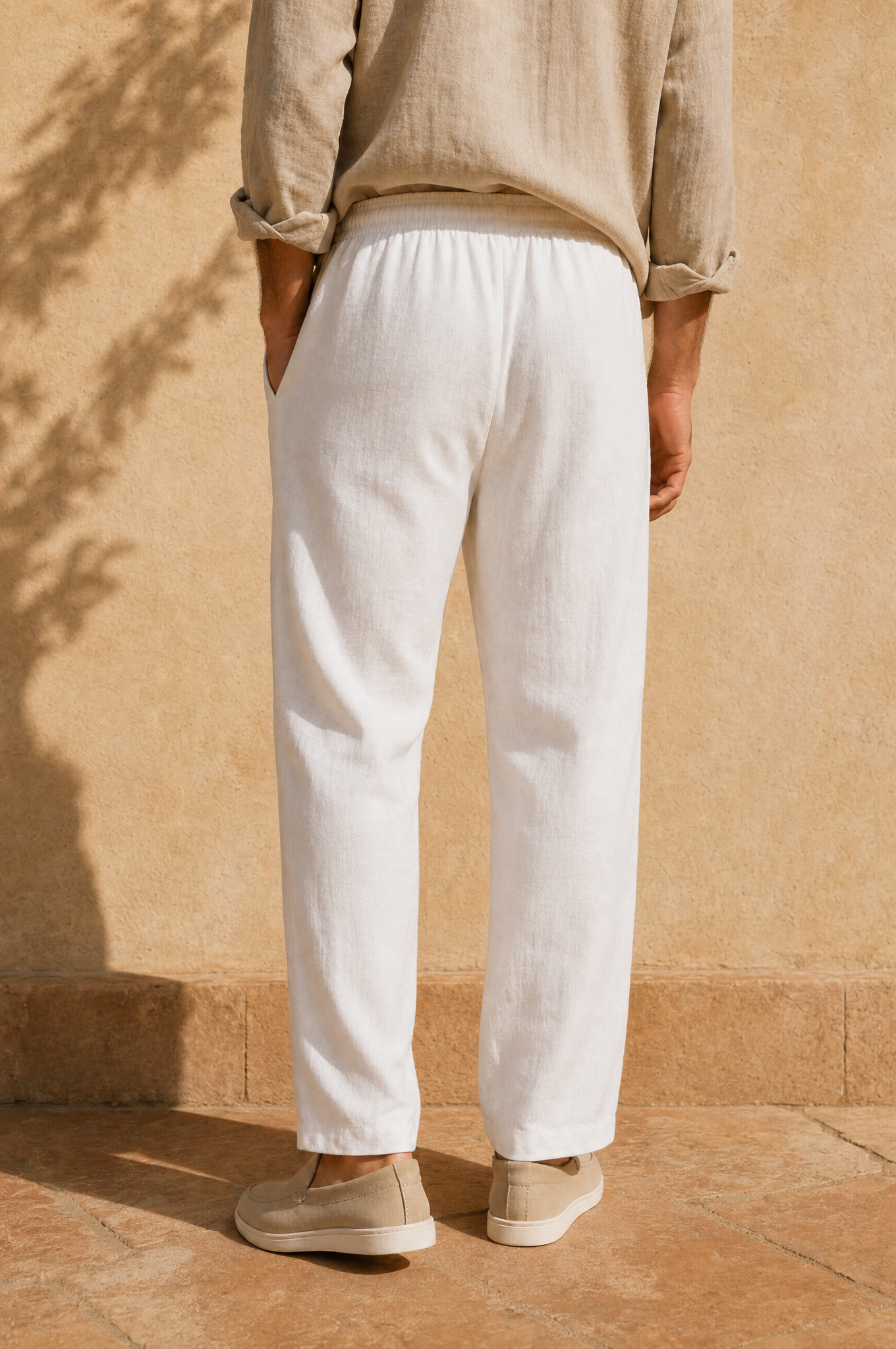 Straight Leg Leinenhose