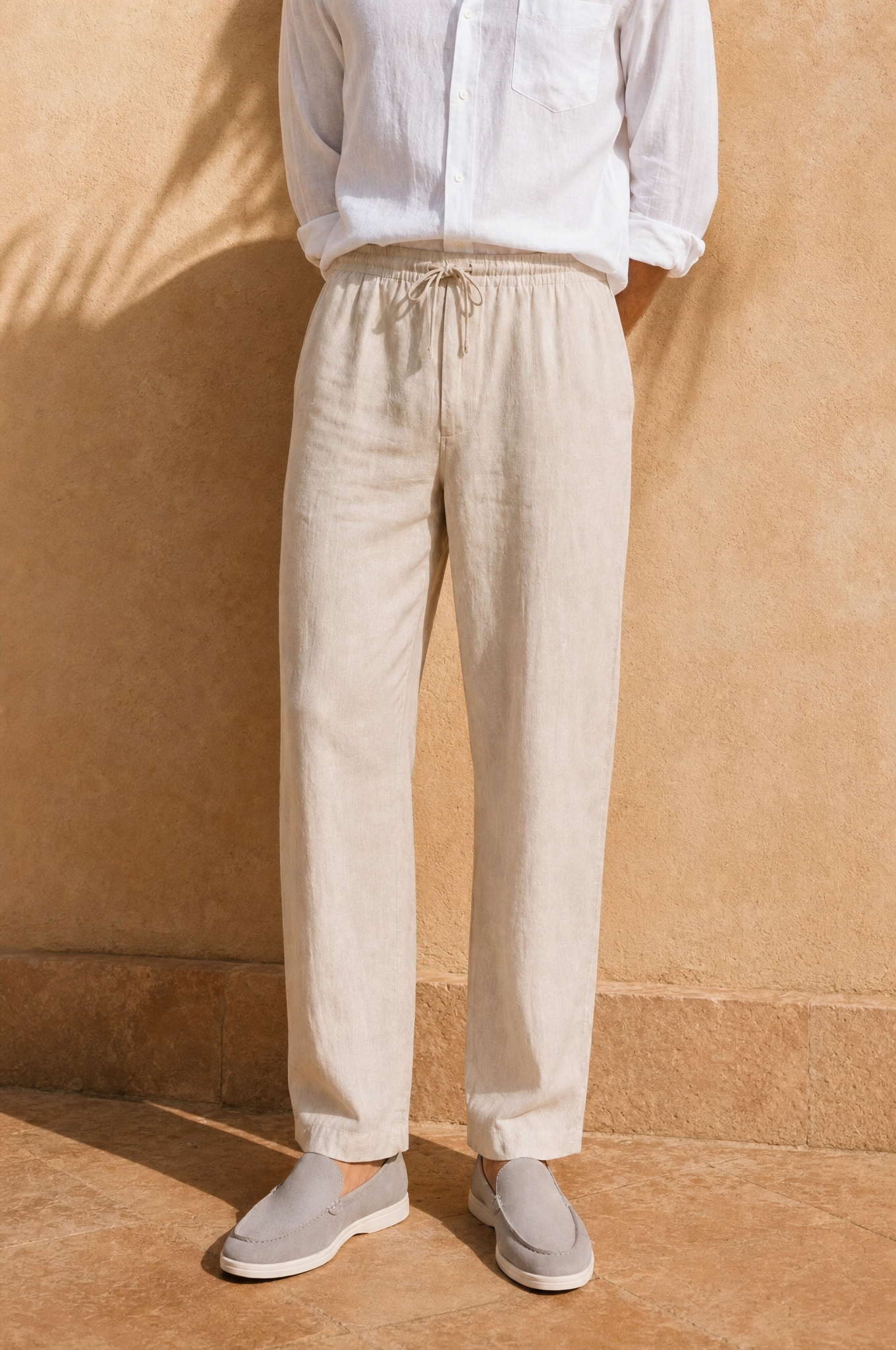 Straight Leg Leinenhose