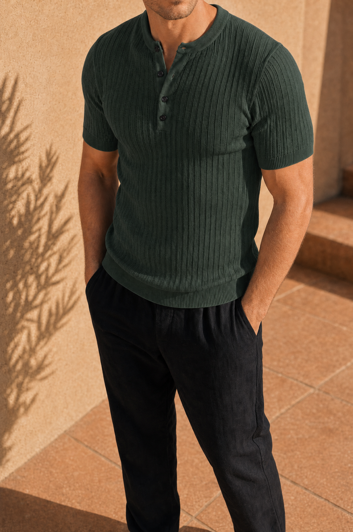 Slim Fit Henley Shirt