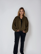 Jacke in Wildlederoptik