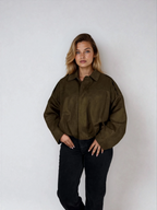 Jacke in Wildlederoptik