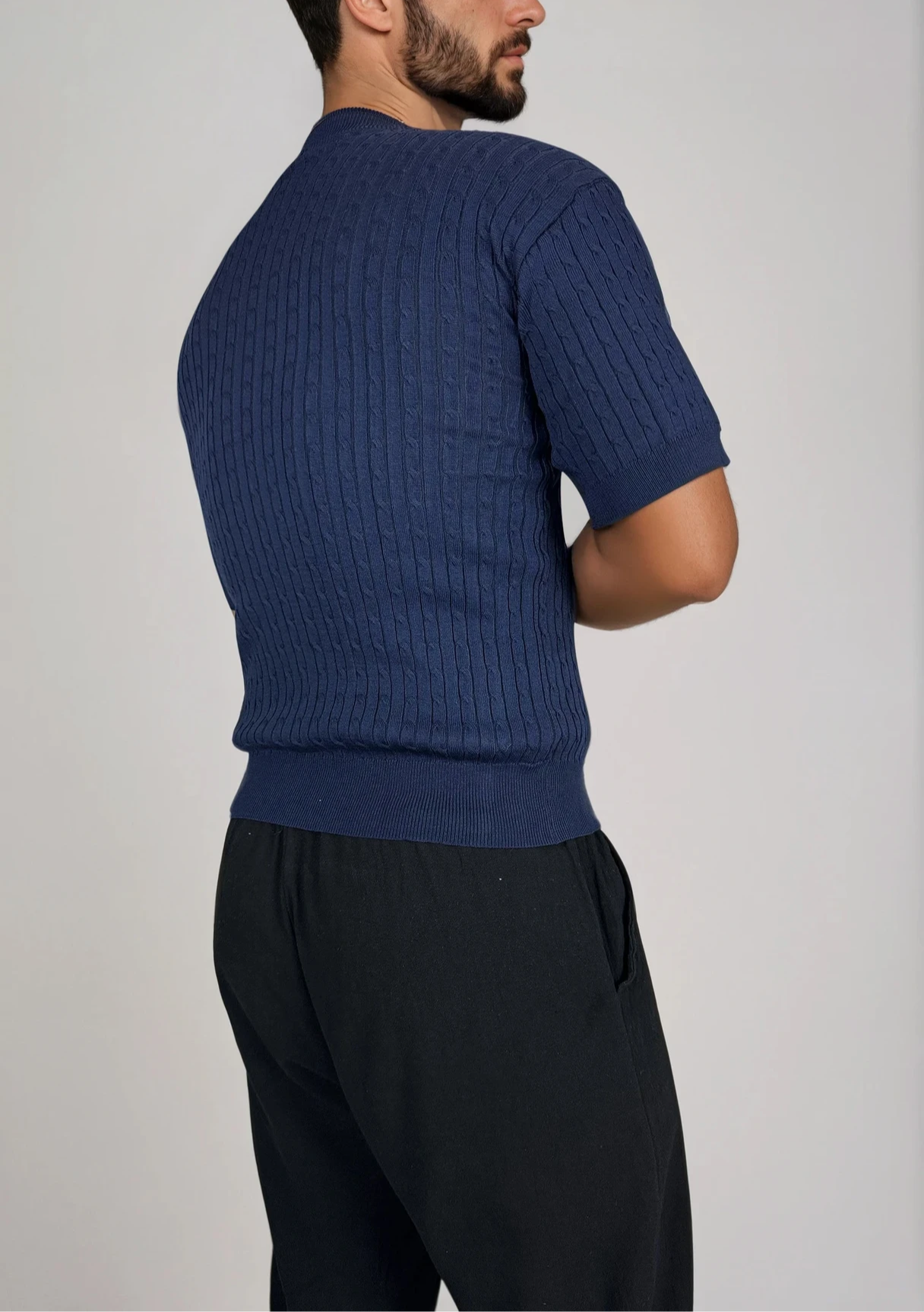 Feinstrick-Shirt mit Strukturmuster