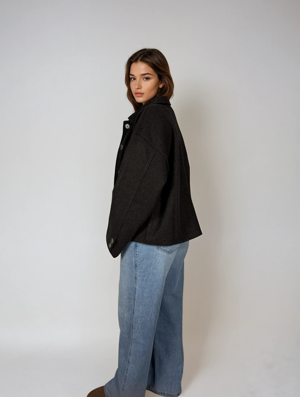 Kurzer zweireihiger Mantel