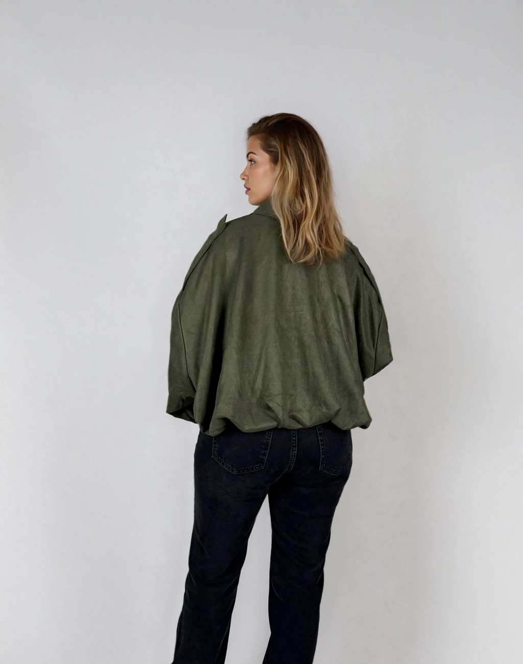 Jacke in Wildlederoptik