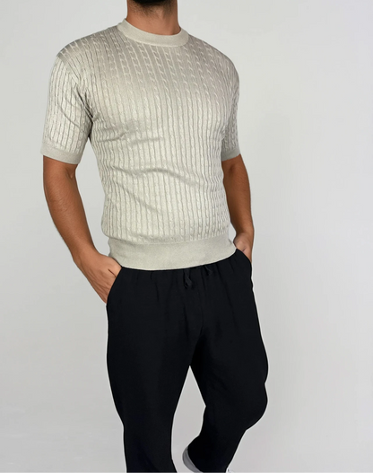 Feinstrick-Shirt mit Strukturmuster