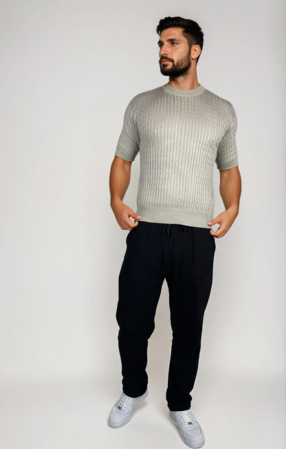Feinstrick-Shirt mit Strukturmuster