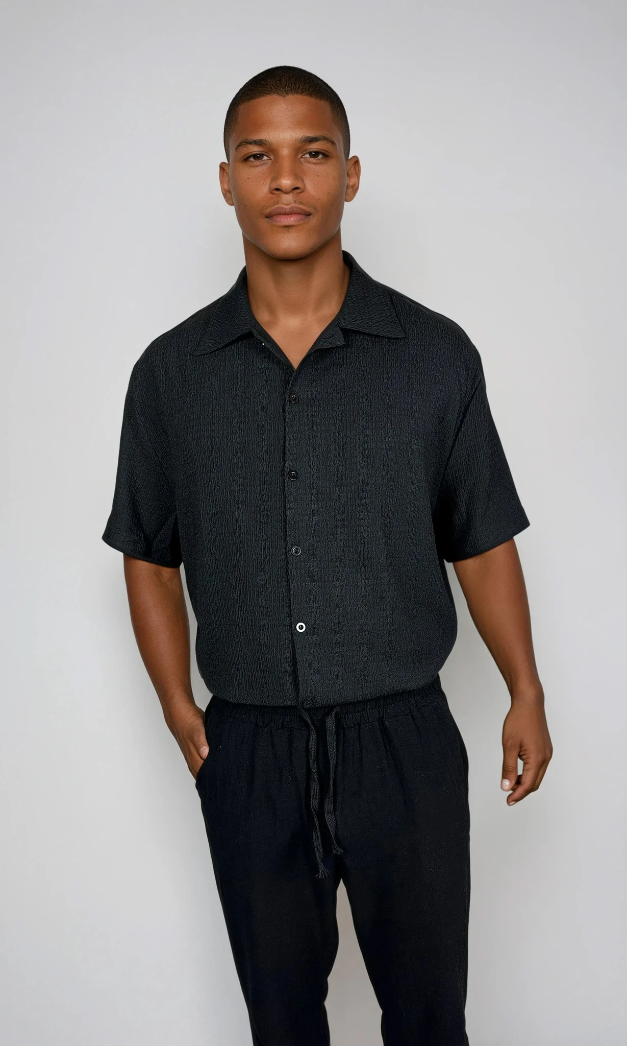 Strukturiertes Crinkle Shirt