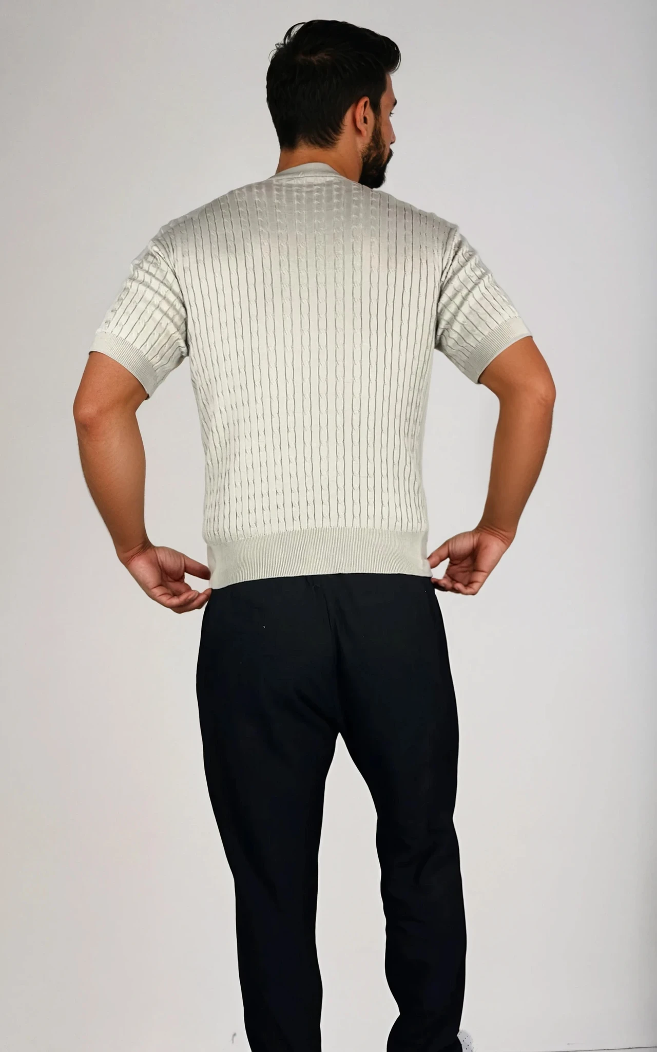 Feinstrick-Shirt mit Strukturmuster