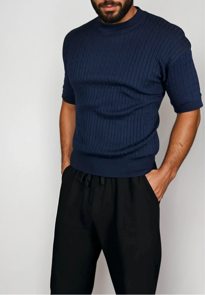 Feinstrick-Shirt mit Strukturmuster