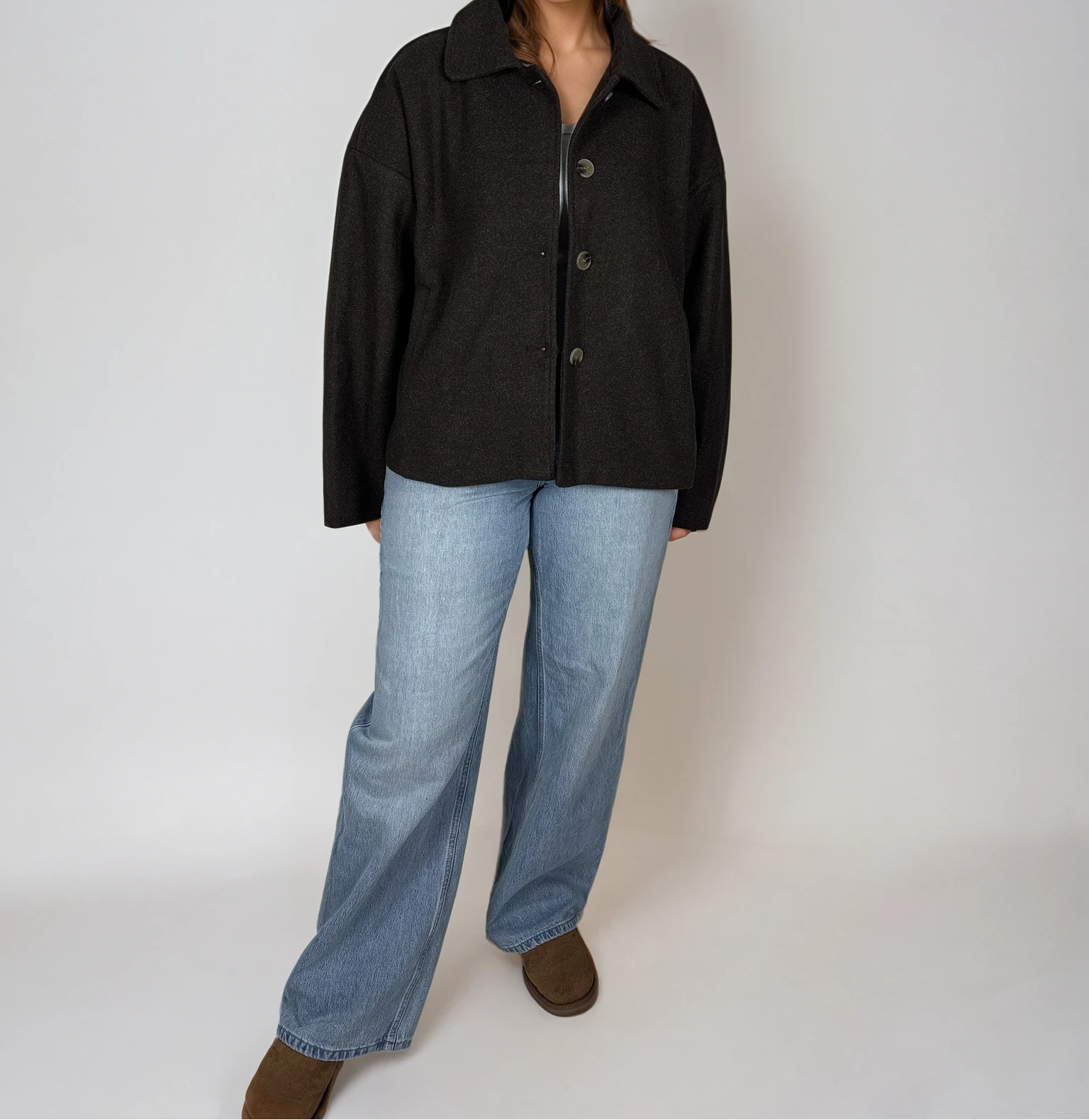 Kurzer zweireihiger Mantel